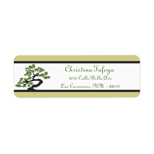 .75" x 2,25" Rücksendeadresse Japanischer Grüner B (Vorne)