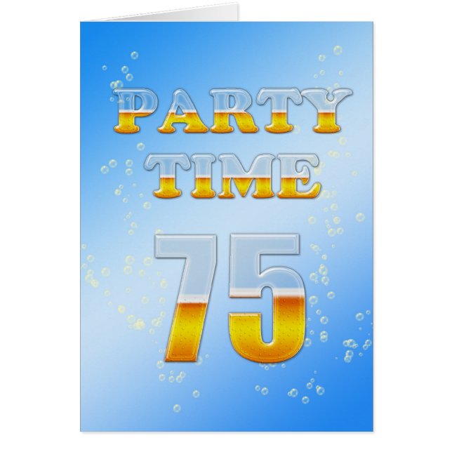 75e anniversaire invitation fête avec beaucoup de  (Devant)