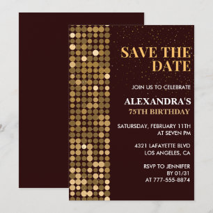 75e anniversaire invitations Enregistrer la date O
