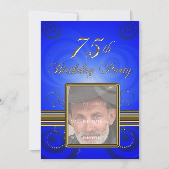 75e fête d'anniversaire Invitation (Devant)