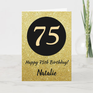 75e Joyeux Anniversaire Carte Parties scintillant