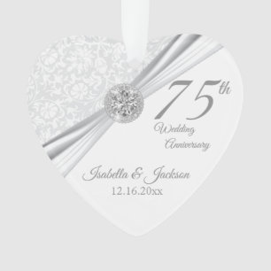 75e ou 60e anniversaire de Mariage diamant Keepsak