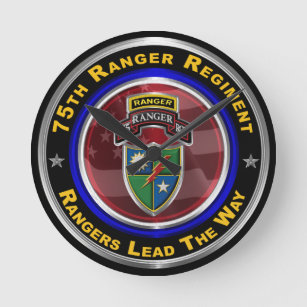 75th Ranger Regiment “Rangers Lead The Way” Runde Wanduhr