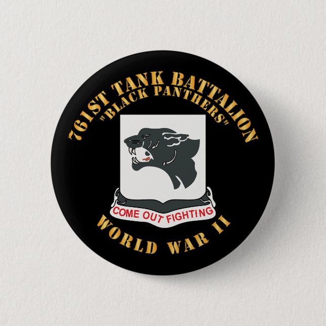 761. Tank-Bataillon - Black Panthers - Zweiter Wel Button (Vorderseite)