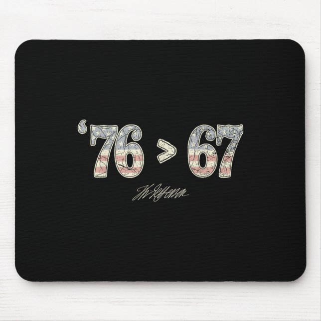 76 67 Thomas Jefferson Sechs Sieben 6 7 Meme Gen A Mousepad (Vorne)