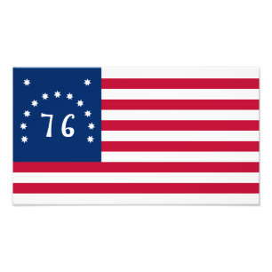 76 Bennington Battle Flag American Revolution Fotodruck