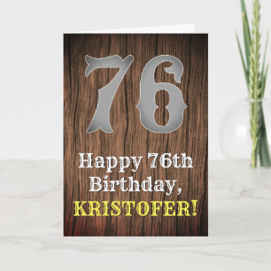 76. Geburtstag: Inspirierter Western Karte