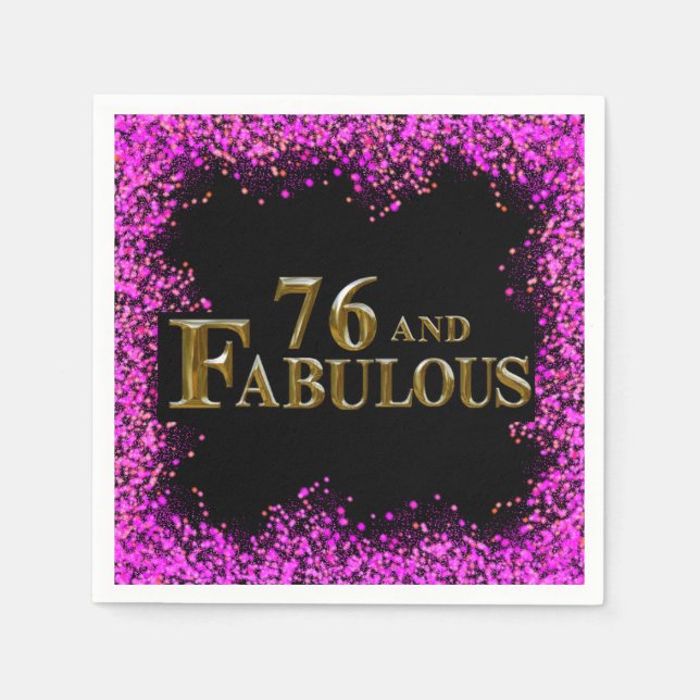 76. Geburtstag Serviette (Vorderseite)