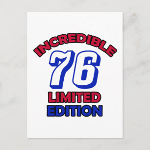 76. Geburtstags-Entwurf Postkarte