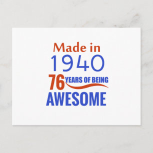 76 Geburtstagsdesign Postkarte