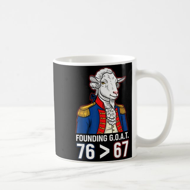 76 Größer Als 67 George Washington Geschichte Spaß Kaffeetasse (Rechts)