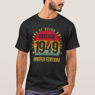 76 Jahre alt Siebenundsiebzig 1949 76. Geburtstag  T-Shirt