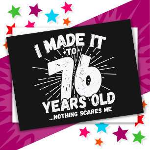 76 Jahre alter sarkastischer Meme Lustiger 76. Geb Postkarte