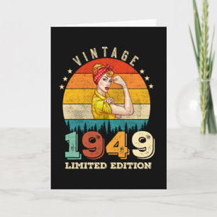 76 Jahre alter Tag 1949 Vintag 76. Geburtstagsfrau Karte