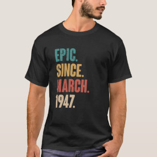76 Jahre Vintag 1947 Geburtstag 76. Dekoration T-Shirt