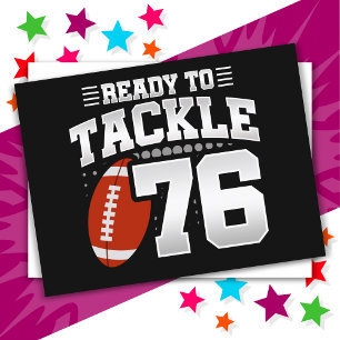 76-jähriges Tackle Football Party 76. Geburtstag Postkarte