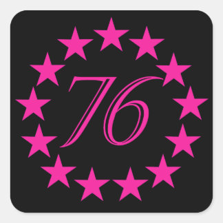 76 Sonderaktion Quadratischer Aufkleber