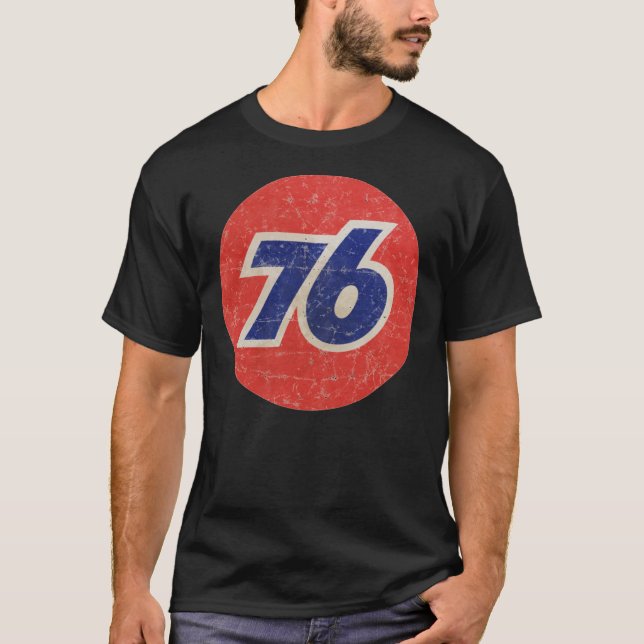 76 Vintages Benzin-Logo Essenzieller T - Shirt (Vorderseite)