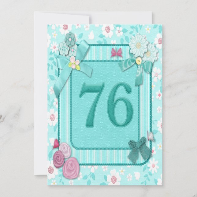 76e anniversaire invitation (Devant)