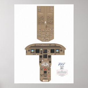 777 Cockpit-Plakat Poster