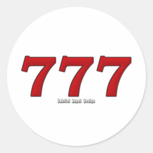 777 RUNDER AUFKLEBER