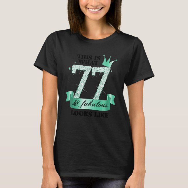 77 & Fabulous I Turquoise White Party Group Photo  T-Shirt (Vorderseite)