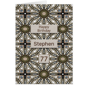 77. Geburtstag Abstrakt Mandala Design