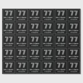 77. Geburtstag: Art Deco Inspiriert Look "77" w/ N Geschenkpapier
