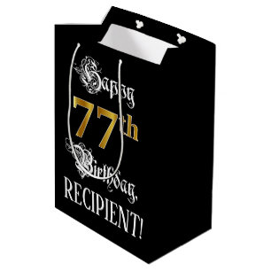 77. Geburtstag ~ Extravagantes Drehbuch; Imitats G Mittlere Geschenktüte