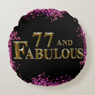77. Geburtstag Rundes Kissen