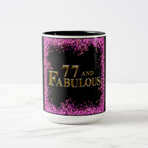 77. Geburtstag Zweifarbige Tasse