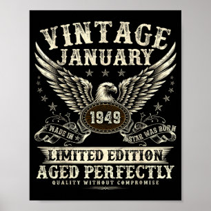 77 Jahre alte Legende wurde im Januar 1949 geboren Poster