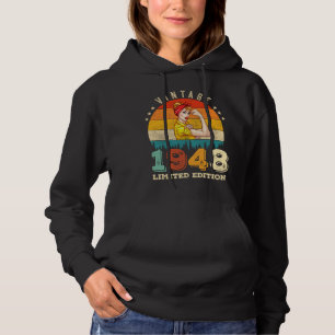 77 Jahre alter Tag 1948 Vintag 77. Geburtstagsfrau Hoodie