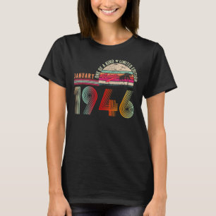 77 Jahre Vintager Januar 1946 77. Geburtstag T-Shirt