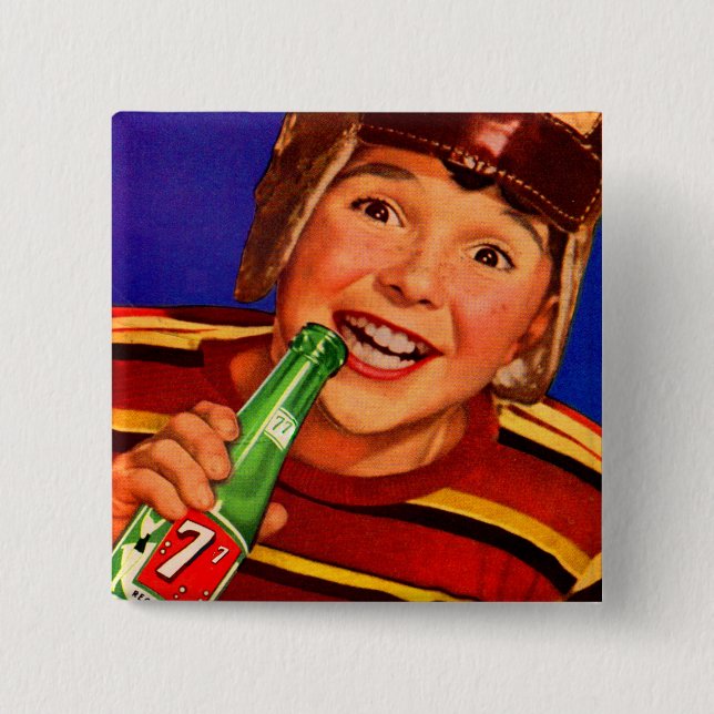 "77 Soda ad" der 1950er Button (Vorderseite)