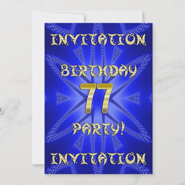 77e Birthday Invitation (Devant)
