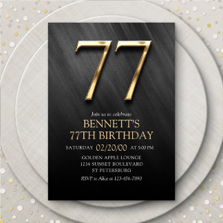 77ème anniversaire Invitation