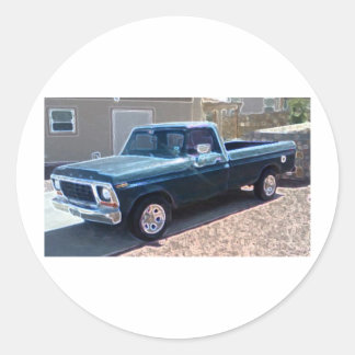 78 FORD FRISIERTE AUTO RUNDER AUFKLEBER