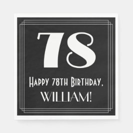 78. Geburtstag ~ Art Deco Inspiriert Look "78", Na Serviette