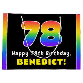 78. Geburtstag: Farbiger Regenbogen # 78, Individu Große Geschenktüte