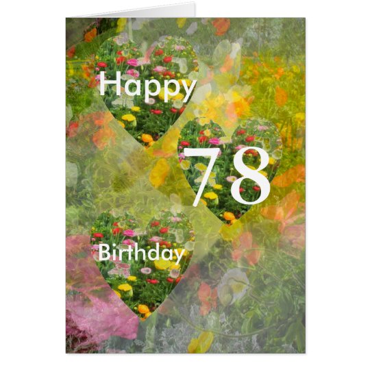 78. Geburtstag Karte