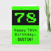 78. Geburtstag: Nerdy / Geeky Style "78" und Name