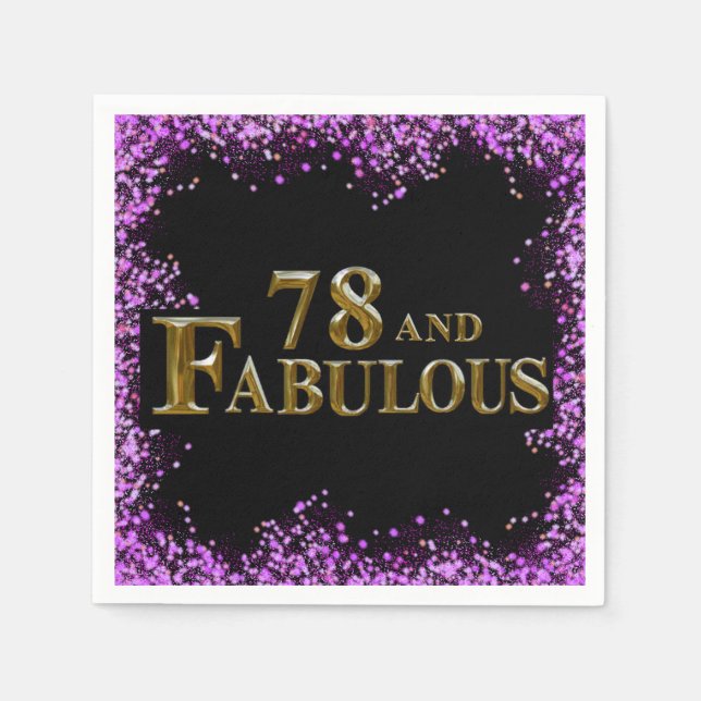 78. Geburtstag Serviette (Vorderseite)