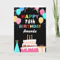 78. Happy Geburtstag farbenfrohe Balloons Kuchen s