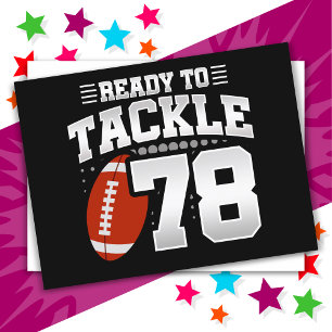 78-jähriger Tackle-Fußball-Party 78. Geburtstag Postkarte