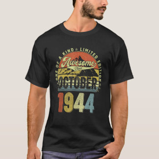 78 Year Old Awesome Since October 1944 78th Birthd T-Shirt