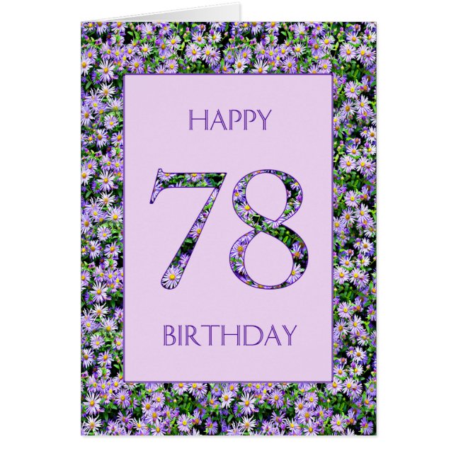 78e anniversaire de marguerites violettes (Devant)