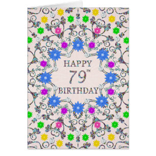 79. Geburtstag Abstrakte Blume