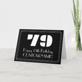 79. Geburtstag: Art Deco Inspiriert Look "79" & Na Karte