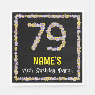 79. Geburtstag: Blumennummer, Individuelle Name, B Serviette